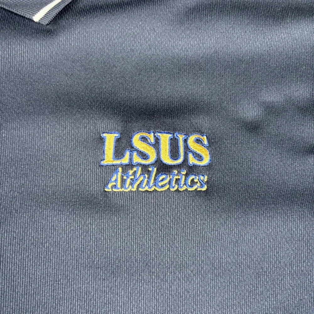 Nike Golf Polo Shirt Mens Xl Navy Blue Short Sleeve Casual Athletic Stretch LSUS